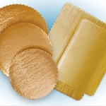 Round and rectangle gold cake pads