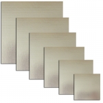 Square silver cake pads