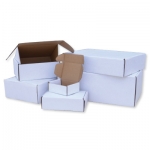 White die cut boxes